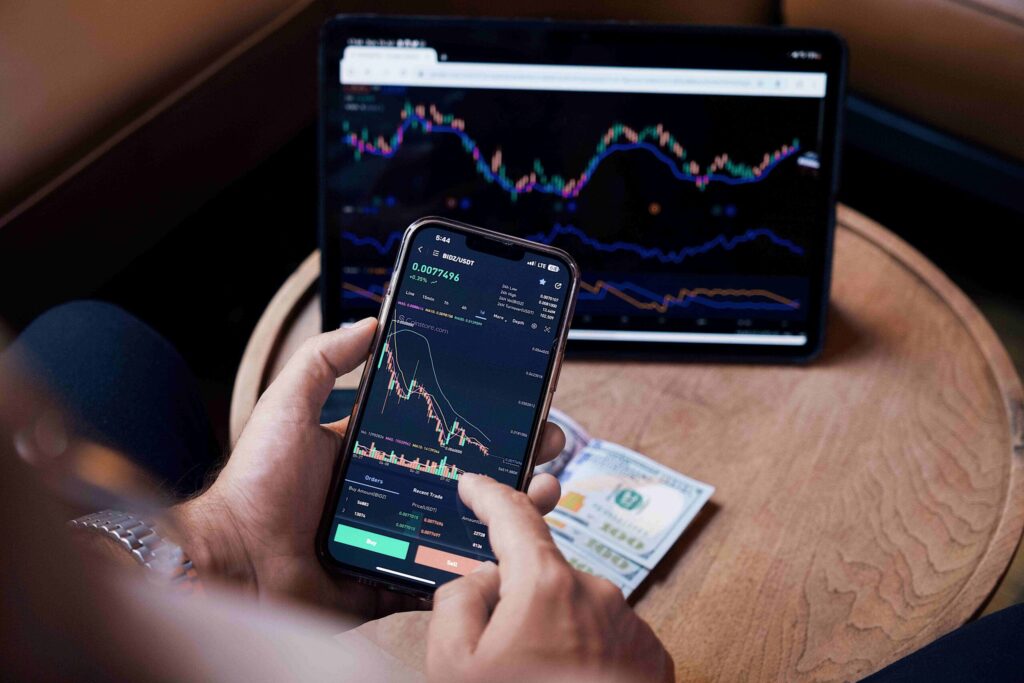 an image of a fallen stock, showing how people like to buy the dip