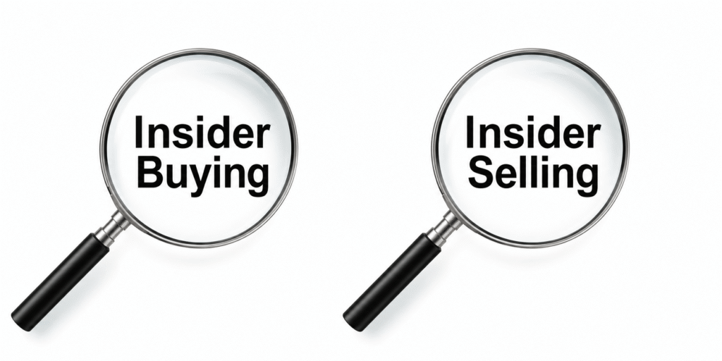 insider buying and insider selling being magnified