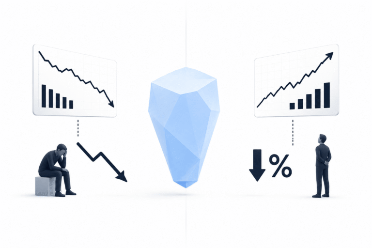 a symbol showing the same situation, but with different outcomes
